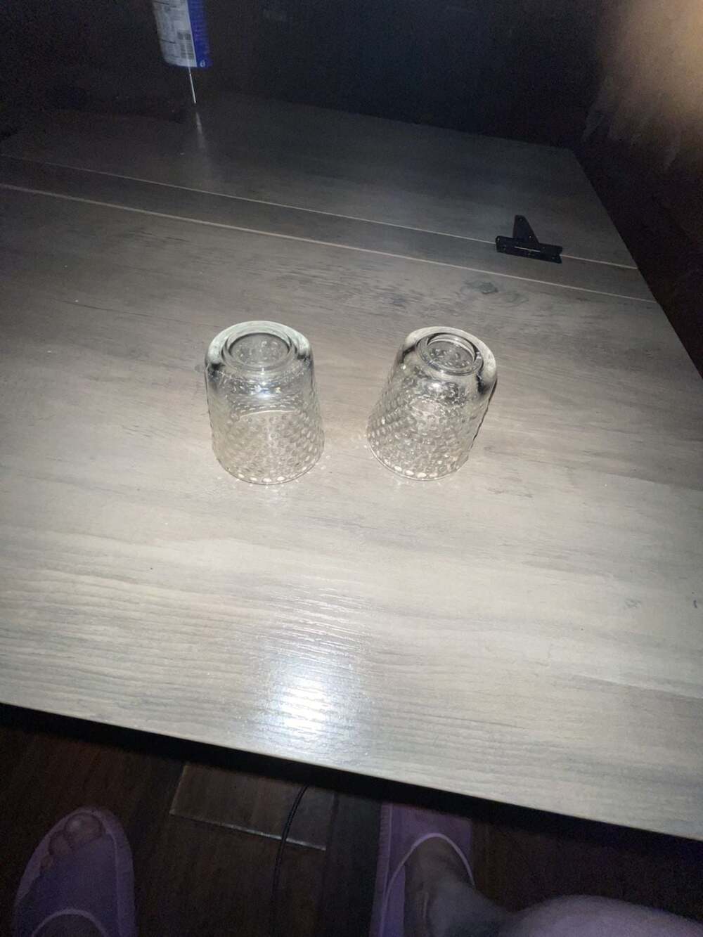 Vintage Clear Hobnail Glass Votive Candle Holder Toothpick Holder Set of 2
